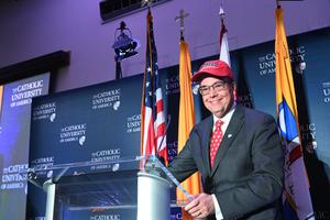 Peter Kilpatrick Named President of Catholic University on March 29, 2022. Peter Kilpatrick Named President of Catholic University on March 29, 2022.