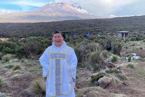 Dominican Father Corwin Low at Mount Kilimanjaro Dominican Father Corwin Low at Mount Kilimanjaro