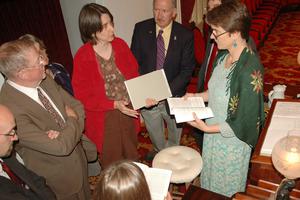 Vermont State Rep. Anne Donahue, R-Northfield (left in red), makes a point to House Speaker Gaye Symington, D-Jericho (r) as others gather around May 12, 2007, in Montpelier. Donahue opposes a new proposition that would expand the Green Mountain State's already permissive abortion laws. Vermont State Rep. Anne Donahue, R-Northfield (left in red), makes a point to House Speaker Gaye Symington, D-Jericho (r) as others gather around May 12, 2007, in Montpelier. Donahue opposes a new proposition that would expand the Green Mountain State's already permissive abortion laws.