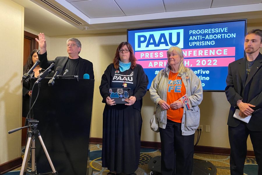 Randall Terry, spokesman for the Progressive Anti-Abortion Uprising, a pro-life group, speaks at a press conference on April 5. The group says it obtained the remains of more than 100 aborted babies, which included five babies the group says were the victims of late-term abortions, from a biohazard waste disposal company, a charge the company has denied. Randall Terry, spokesman for the Progressive Anti-Abortion Uprising, a pro-life group, speaks at a press conference on April 5. The group says it obtained the remains of more than 100 aborted babies, which included five babies the group says were the victims of late-term abortions, from a biohazard waste disposal company, a charge the company has denied.