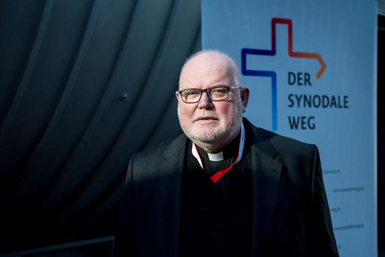 Cardinal Reinhard Marx, the archbishop of Munich, is shown at the last day of the German bishops' congress on the 'Synodal Way' Feb. 5, in Frankfurt. Cardinal Marx is on the record as stating that same-sex 'sexual encounters' are not necessarily sinful and Church teaching should be amended accordingly. Cardinal Reinhard Marx, the archbishop of Munich, is shown at the last day of the German bishops' congress on the 'Synodal Way' Feb. 5, in Frankfurt. Cardinal Marx is on the record as stating that same-sex 'sexual encounters' are not necessarily sinful and Church teaching should be amended accordingly.
