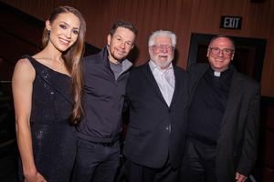 (L-R) Director Rosalind Ross, Mark Wahlberg, Bill Long, and Father Bart spoke with the Register ahead of a Helena special screening of Father Stu at Cinemark Theatre on April 04, 2022 in Helena, Montana. (L-R) Director Rosalind Ross, Mark Wahlberg, Bill Long, and Father Bart spoke with the Register ahead of a Helena special screening of Father Stu at Cinemark Theatre on April 04, 2022 in Helena, Montana.