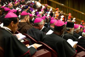 Prelates from around the world gather for the 15th Ordinary General Assembly of the Synod of Bishops at the Vatican Oct. 3, 2018. Prelates from around the world gather for the 15th Ordinary General Assembly of the Synod of Bishops at the Vatican Oct. 3, 2018.