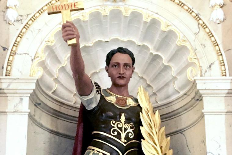 The statue of St. Expeditus from the Holy Savior Church in Warsaw The statue of St. Expeditus from the Holy Savior Church in Warsaw