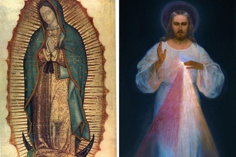 The cherished images of Our Lady of Guadalupe and Divine Mercy stir hearts. The cherished images of Our Lady of Guadalupe and Divine Mercy stir hearts.