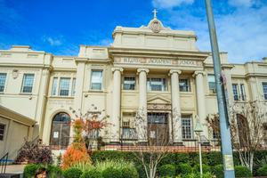 Blessed Sacrament School is located on Sunset Blvd. in Hollywood, California. Blessed Sacrament School is located on Sunset Blvd. in Hollywood, California.