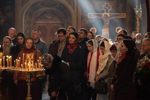 People pray at St. Michael’s Golden-Domed Cathedral on April 24, Easter Sunday for the Eastern Churches, in Kyiv. People pray at St. Michael’s Golden-Domed Cathedral on April 24, Easter Sunday for the Eastern Churches, in Kyiv.