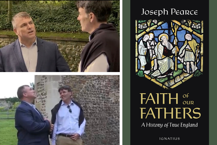 (L-R) Author Joseph Pearce and Register correspondent Kevin Turley in Walsingham. (L-R) Author Joseph Pearce and Register correspondent Kevin Turley in Walsingham.