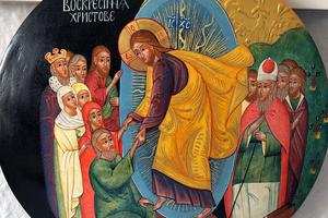 An icon of the Resurrection from the School of Iconography at Ukrainian Catholic University. An icon of the Resurrection from the School of Iconography at Ukrainian Catholic University.