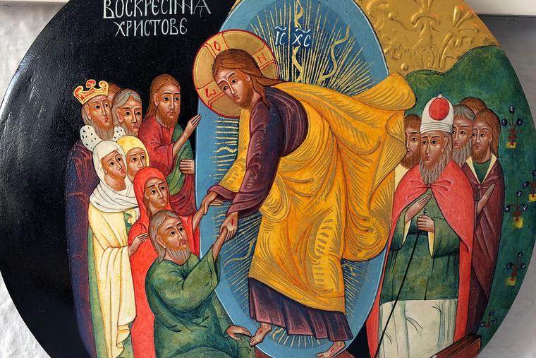 An icon of the Resurrection from the School of Iconography at Ukrainian Catholic University. An icon of the Resurrection from the School of Iconography at Ukrainian Catholic University.