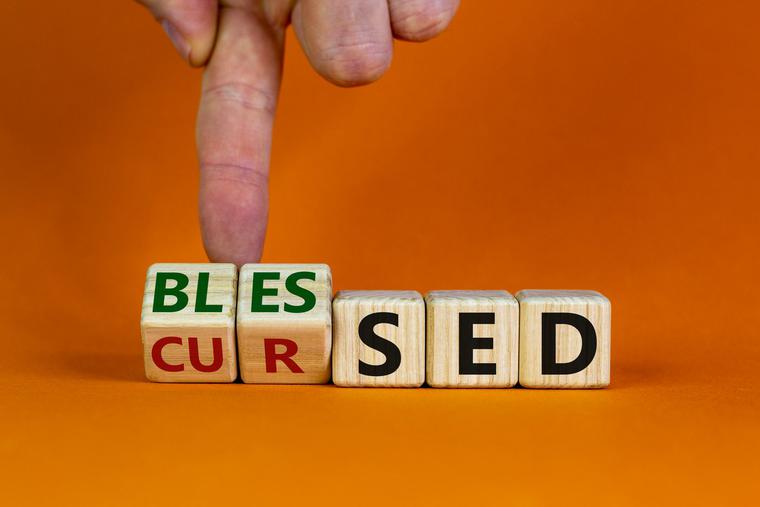 Often, the distinction between a curse and a blessing is the difference between pride and humility. Often, the distinction between a curse and a blessing is the difference between pride and humility.
