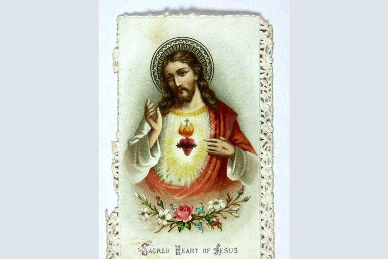 ‘Sacred Heart of Jesus’ prayer card, World War I, c. October 1915 ‘Sacred Heart of Jesus’ prayer card, World War I, c. October 1915