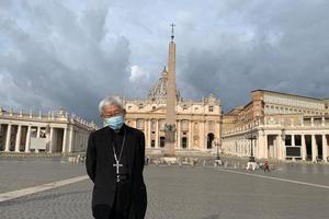 Cardinal Joseph Zen is shown in St. Peter's Square in an undated file photo. The elder Churchman was arrested by authorities in Hong Kong on May 11 and later released on bail. Cardinal Joseph Zen is shown in St. Peter's Square in an undated file photo. The elder Churchman was arrested by authorities in Hong Kong on May 11 and later released on bail.