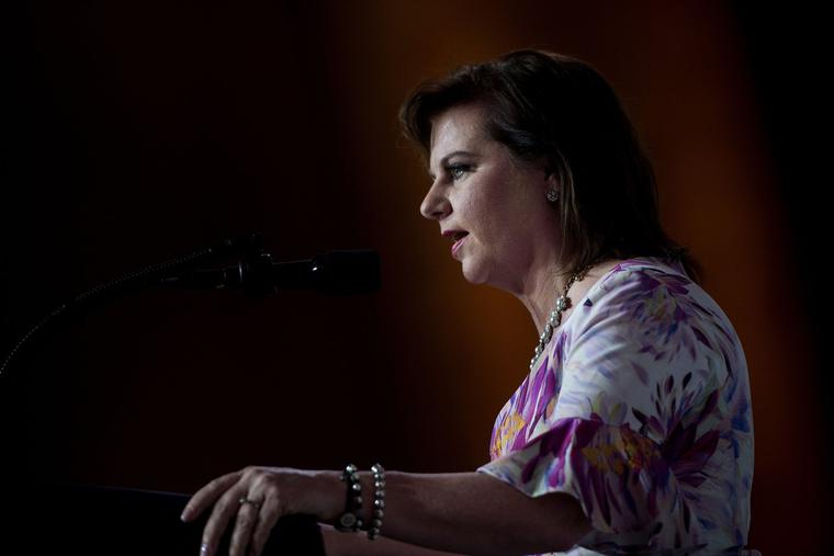 The speakers at Friday’s “Mothers for Mary” Prayer Breakfast in Washington included Marjorie Dannenfelser, president of Susan B. Anthony List, pictured here speaking at a May 22, 2018, event. The speakers at Friday’s “Mothers for Mary” Prayer Breakfast in Washington included Marjorie Dannenfelser, president of Susan B. Anthony List, pictured here speaking at a May 22, 2018, event.