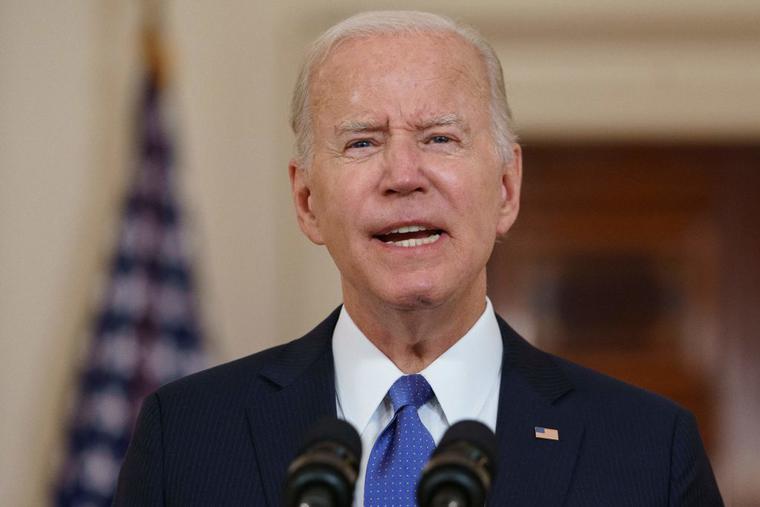 President Joe Biden addresses the nation in the Cross Hall of the White House in Washington, DC on June 24, 2022 following the US Supreme Court's decision to overturn Roe vs. Wade. President Joe Biden addresses the nation in the Cross Hall of the White House in Washington, DC on June 24, 2022 following the US Supreme Court's decision to overturn Roe vs. Wade.