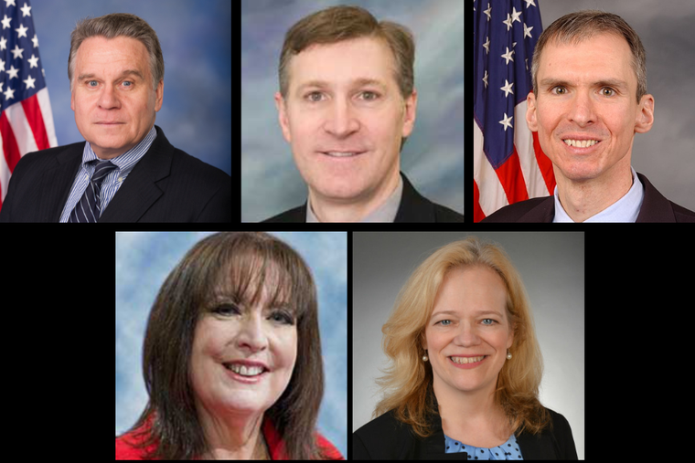 Clockwise from left: Rep. Chris Smith, R-N.J., Eric Scheidler of Pro-Life Action League, former Rep. Dan Lipinski, Maria McFadden Maffucci of Human Life Review, Janet Morana of Priests for Life Clockwise from left: Rep. Chris Smith, R-N.J., Eric Scheidler of Pro-Life Action League, former Rep. Dan Lipinski, Maria McFadden Maffucci of Human Life Review, Janet Morana of Priests for Life