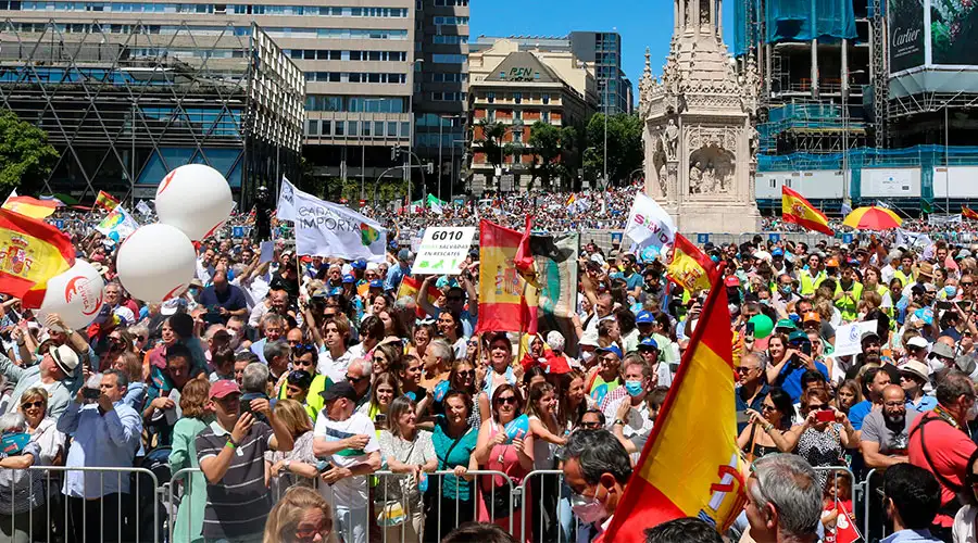 More than 100,000 people attended a march for life in Madrid, Spain, on June 26, 2022. More than 100,000 people attended a march for life in Madrid, Spain, on June 26, 2022.