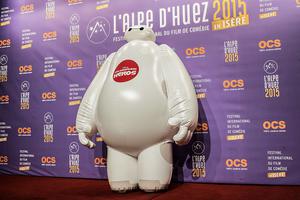 The plus-sized inflatable robot Baymax, of Disney's animation film "Big Hero 6", is pictured during a photocall at the 18th Comedy film festival in L'Alpe d'Huez, on January 16, 2015. The plus-sized inflatable robot Baymax, of Disney's animation film "Big Hero 6", is pictured during a photocall at the 18th Comedy film festival in L'Alpe d'Huez, on January 16, 2015.