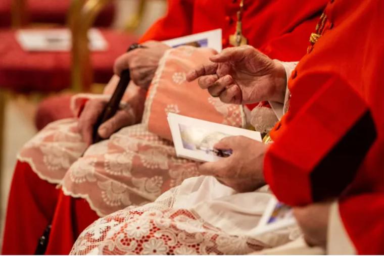 A consistory for the creation of new cardinals in St. Peter’s Basilica is underway on Oct. 5, 2019. A consistory for the creation of new cardinals in St. Peter’s Basilica is underway on Oct. 5, 2019.