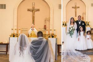 Bernice and Gerardo Robledo say they have been blessed by the formation they received prior to receiving the sacrament of matrimony following their civil marriage. Bernice and Gerardo Robledo say they have been blessed by the formation they received prior to receiving the sacrament of matrimony following their civil marriage.