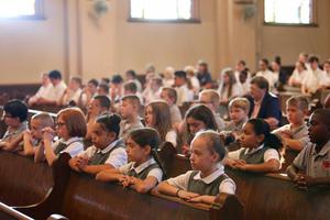 Through attendance at daily Mass, the pupils of St. Augustine Catholic School in Covington, Kentucky, have bolstered their faith and academic success. Through attendance at daily Mass, the pupils of St. Augustine Catholic School in Covington, Kentucky, have bolstered their faith and academic success.