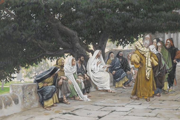 James Tissot (1836-1902), “The Pharisees and Saduccees Come to Tempt Jesus” James Tissot (1836-1902), “The Pharisees and Saduccees Come to Tempt Jesus”