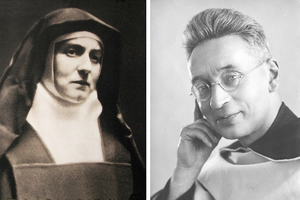 (L-R): A passport picture that Edith Stein (1891-1942) had to have taken for her passport (ca. December 1938-1939) before moving to Echt, Netherlands; St. Titus Brandsma (1881-1942). (L-R): A passport picture that Edith Stein (1891-1942) had to have taken for her passport (ca. December 1938-1939) before moving to Echt, Netherlands; St. Titus Brandsma (1881-1942).