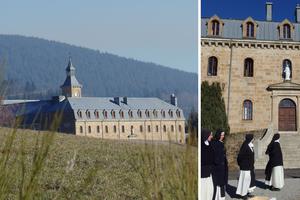 Nestled in the heart of the forest at the top of the Cevennes mountain region, at an altitude of 3,600 feet, the abbey was founded in 1850 by Trappist monks from Aiguebelle Abbey. Nestled in the heart of the forest at the top of the Cevennes mountain region, at an altitude of 3,600 feet, the abbey was founded in 1850 by Trappist monks from Aiguebelle Abbey.