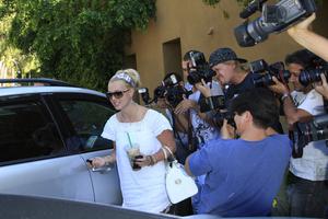 Britney Spears surrounded by photographers in Los Angeles, California on September 6, 2007. Britney Spears surrounded by photographers in Los Angeles, California on September 6, 2007.