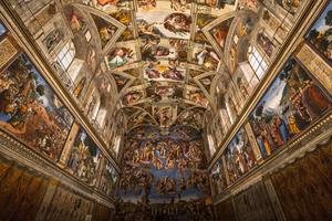 Ceiling of the Sistine Chapel in Vatican City. Ceiling of the Sistine Chapel in Vatican City.