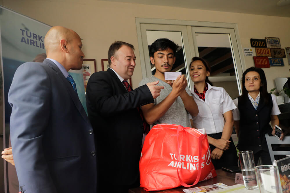 Karki wins Turkish Airlines tickets
