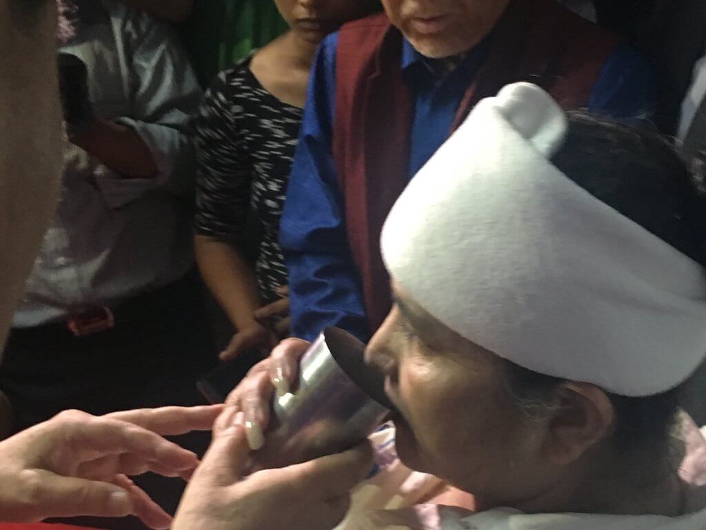 Gangamaya breaks fast