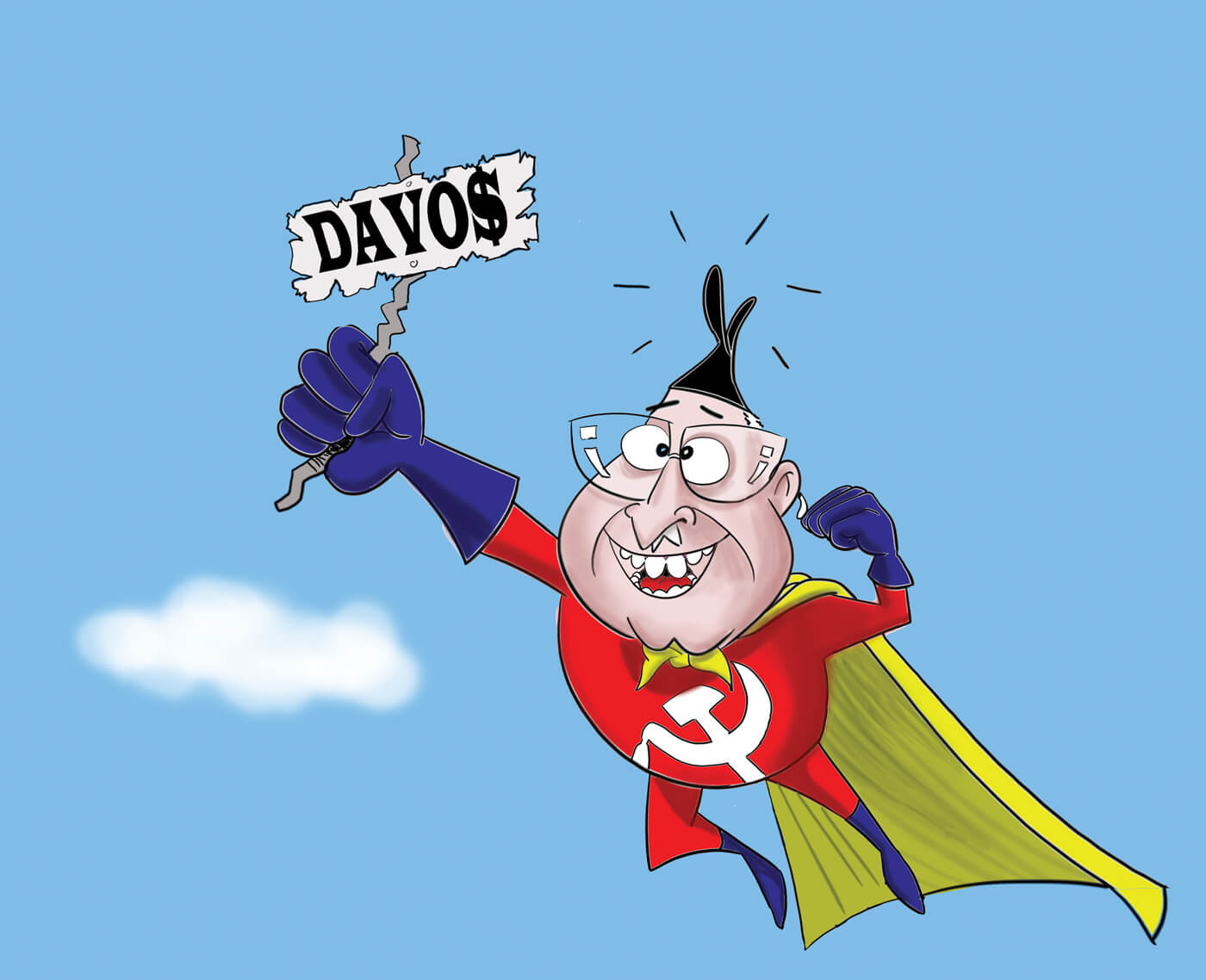 To Davos with hammer and sickle