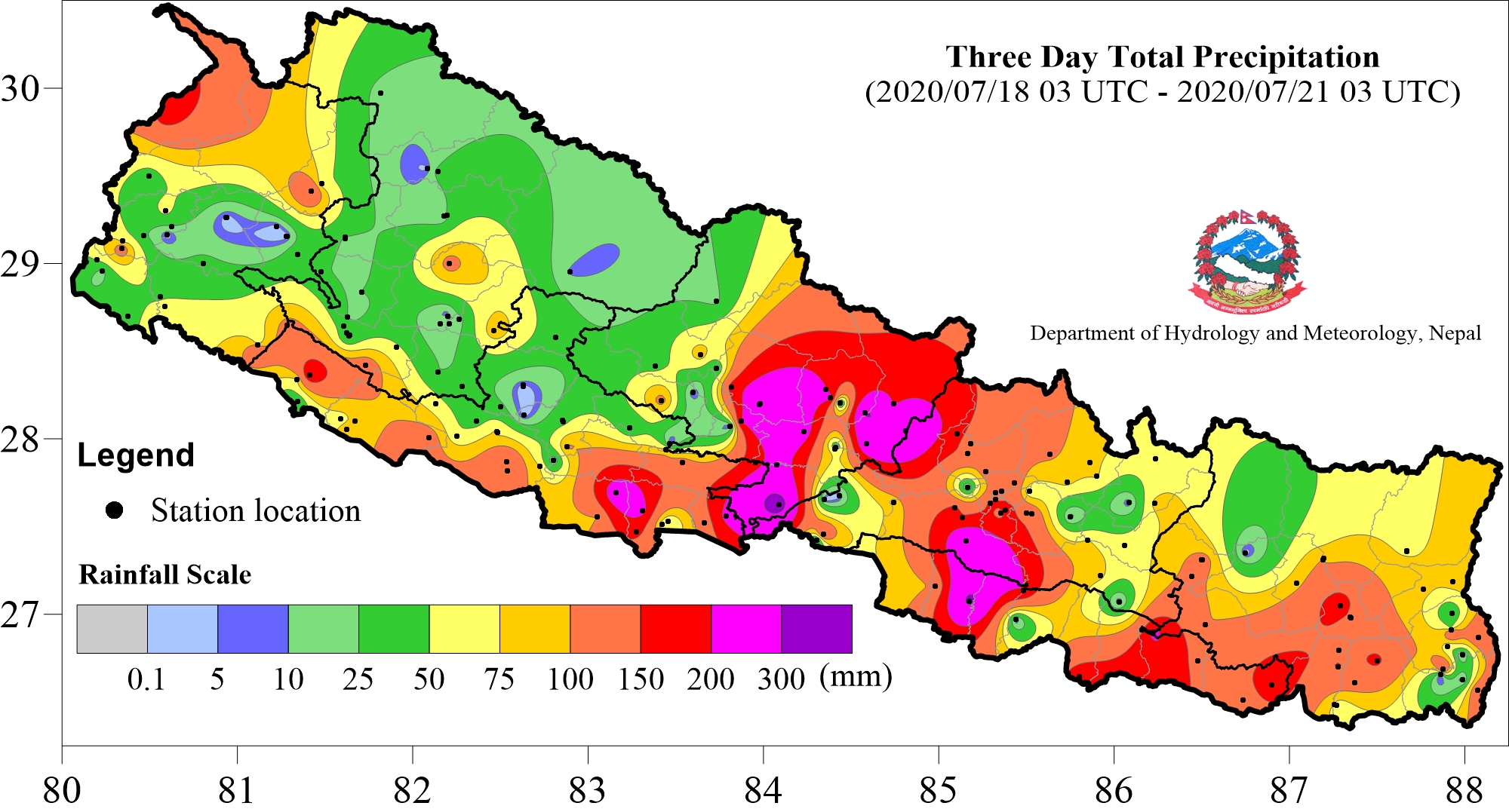 Heavier-than-usual monsoon in Nepal