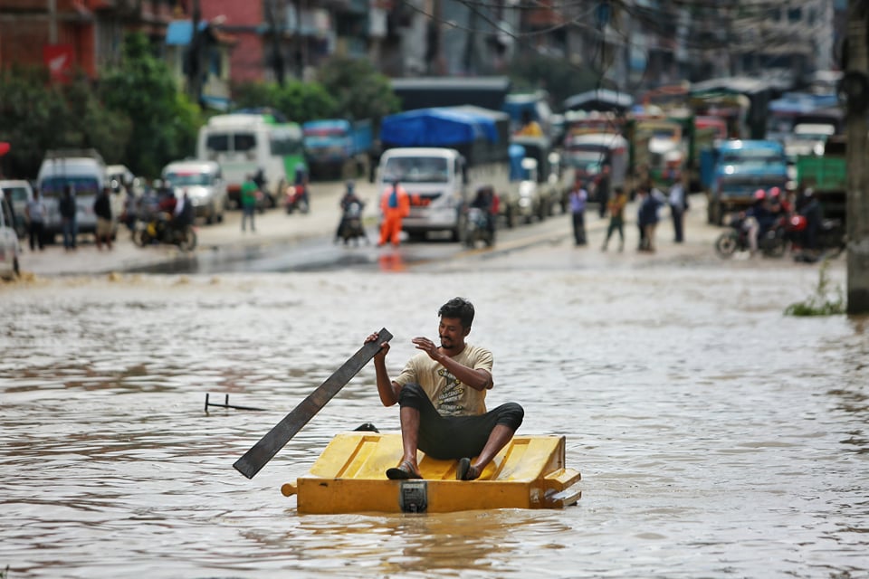 Monsoon submerges Kathmandu environs
