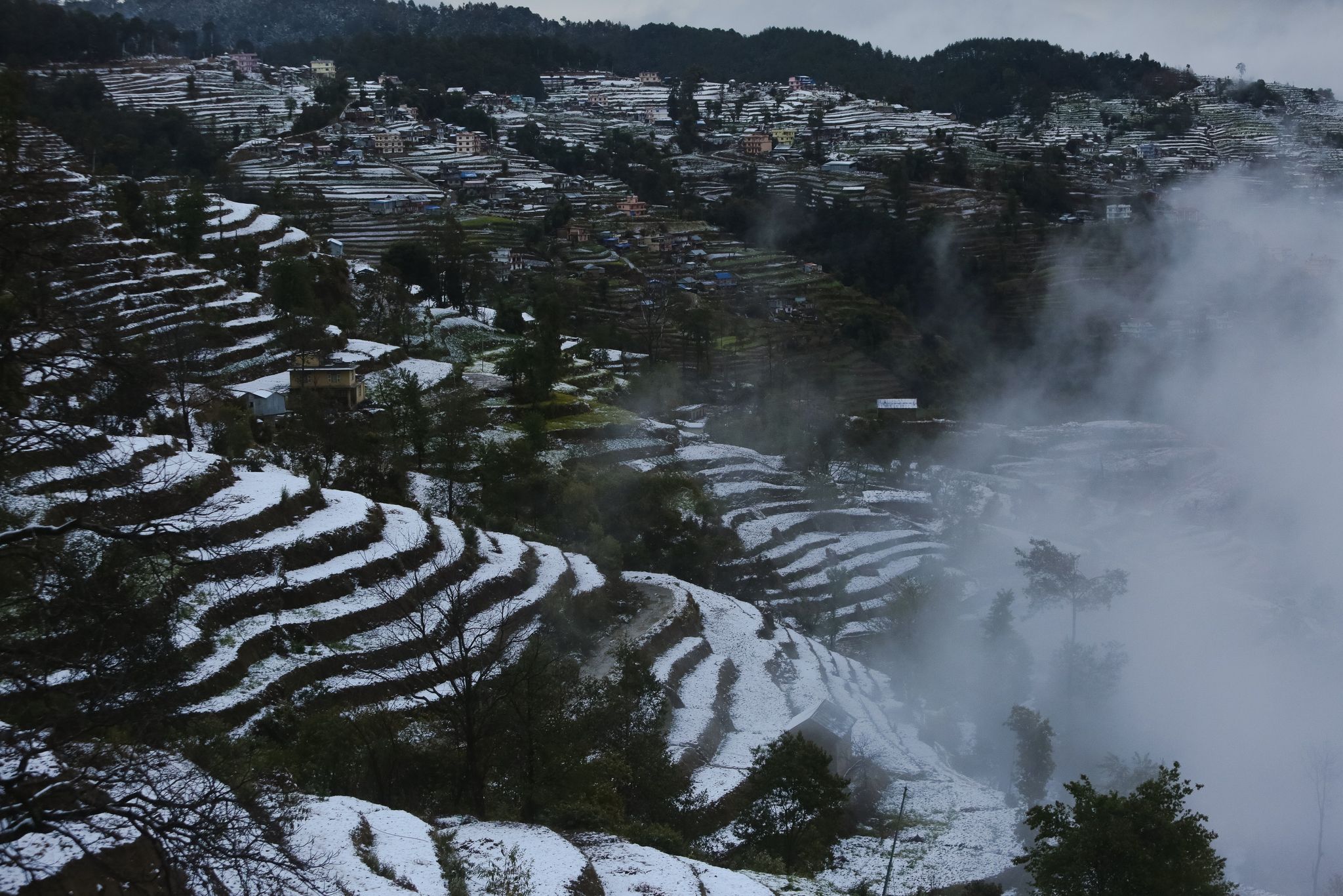 Snow show in Nagarkot