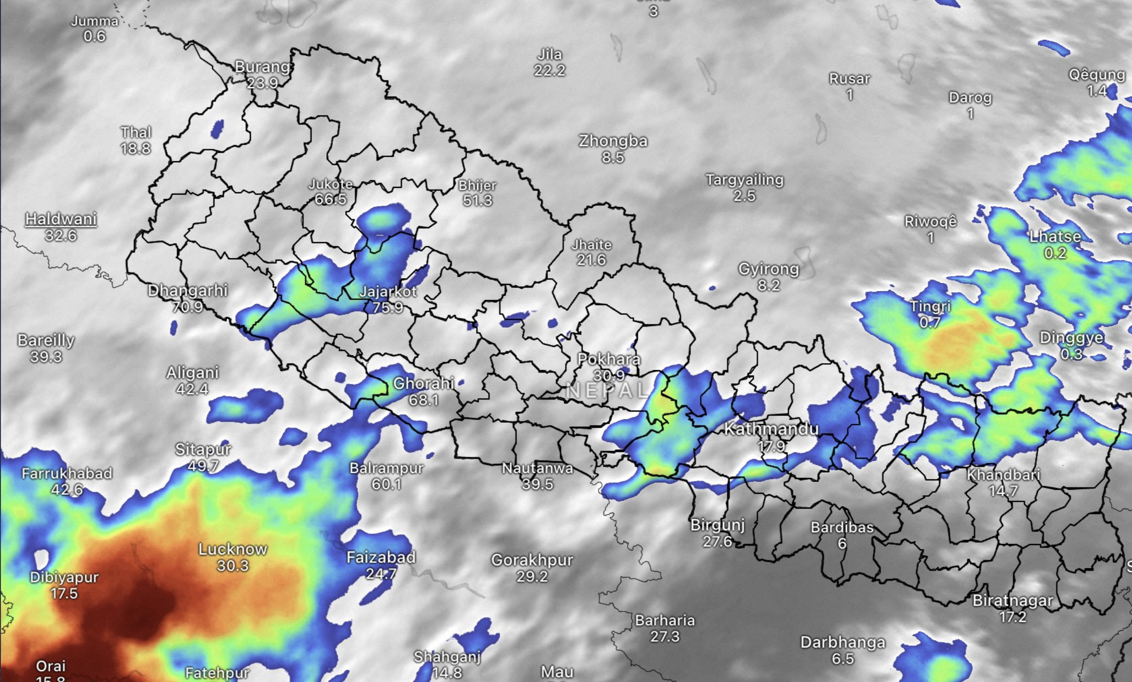 More rain and snow forecast for Nepal