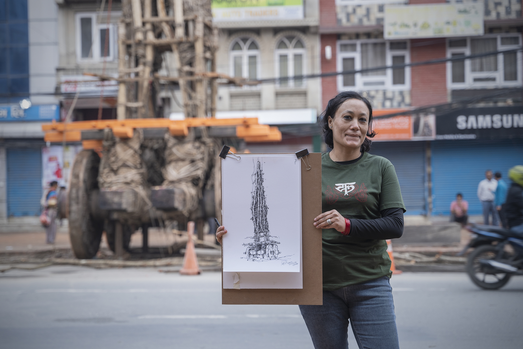 Sketching the chariot of the rain god