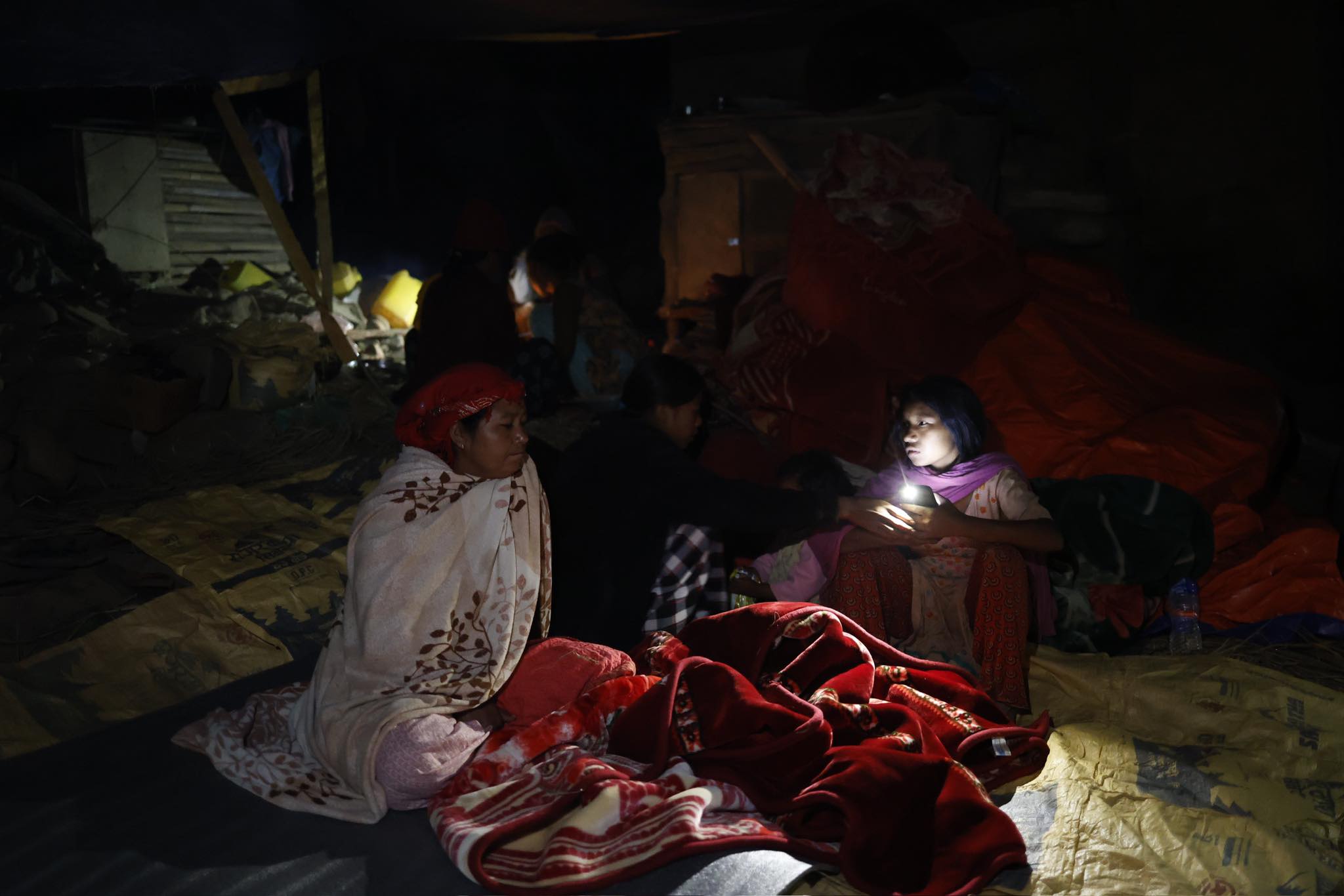 Grief-stricken survivors are cold and hungry