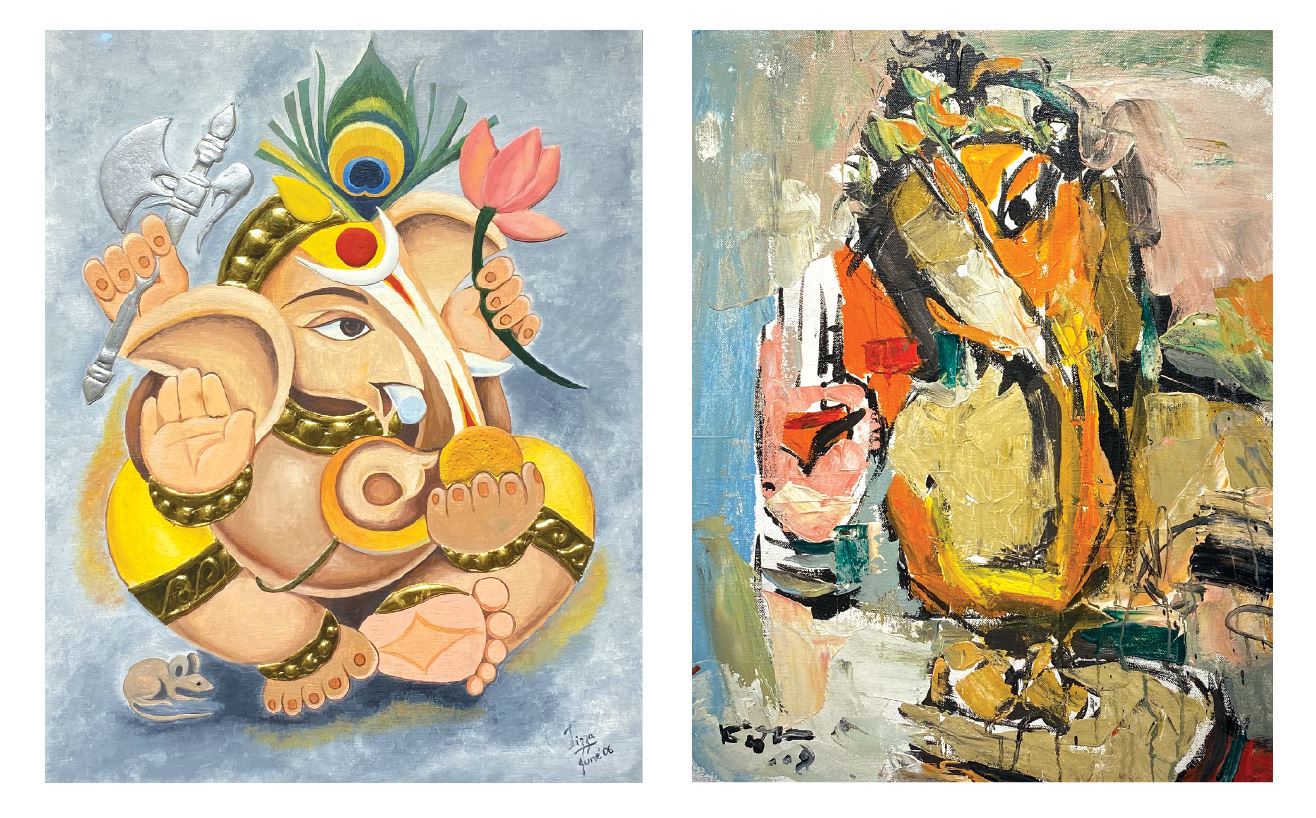 A gallery full of Ganeshes