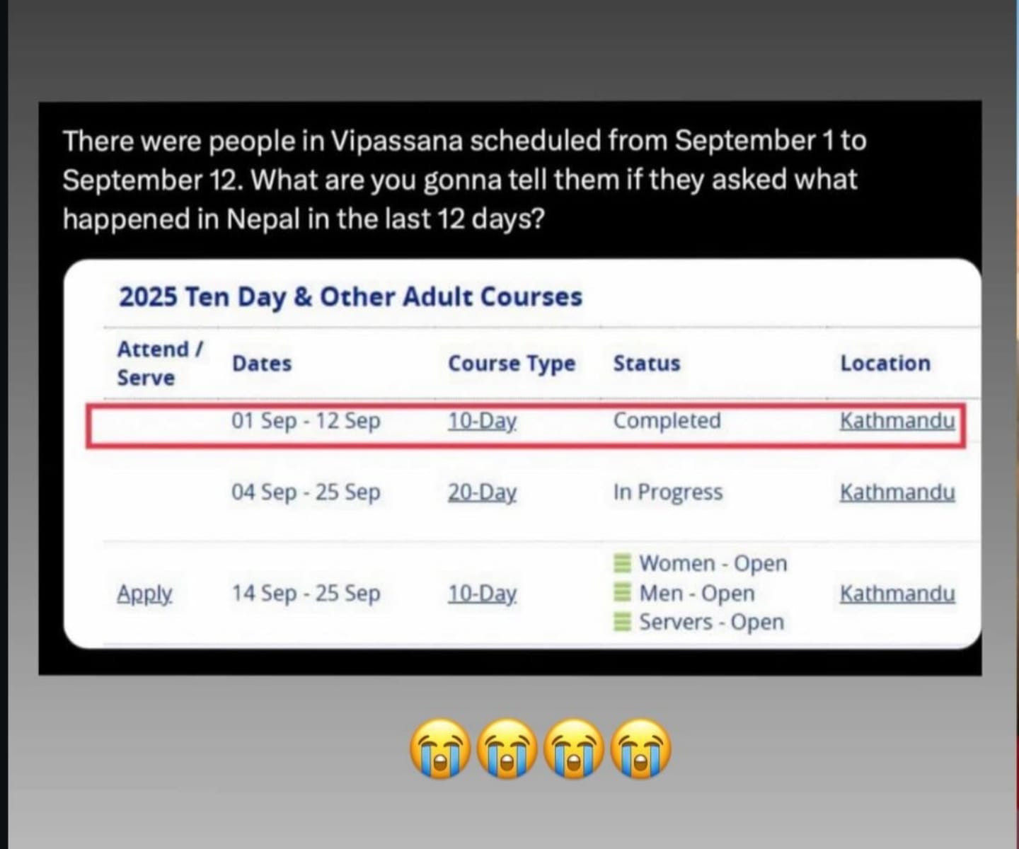Meme doing the rounds on social media