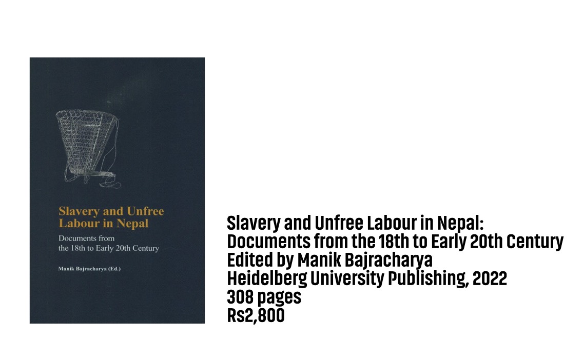 Slavery and unfree labour in Nepal book details NT