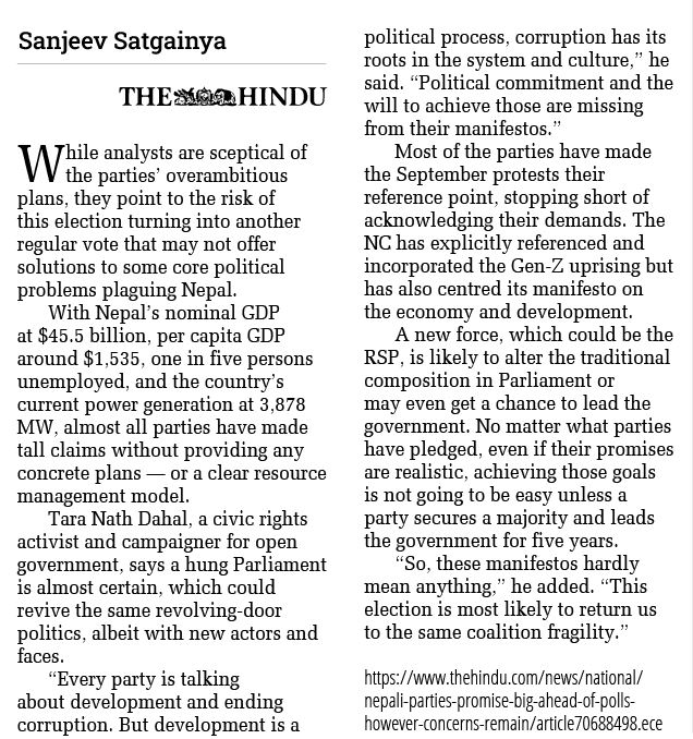 international coverage of Nepal elections