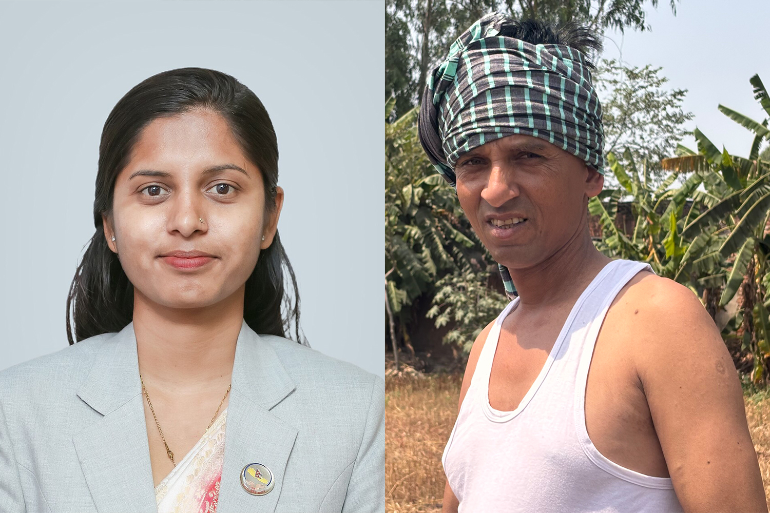 Deputy Speaker of Nepal’s Parliament Ruby Kumari Thakur and her father Sogarath Thakur who has spent most of his life as a migrant worker in the Gulf.