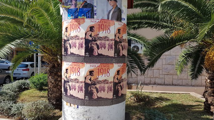 Plakat "Nikad više 1918", Tivat