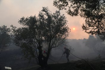 Evia, Grčka, požar, vatrogasci