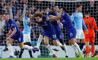 David Luiz Čelsi - Mančester siti