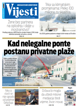 Naslovna strana Vijesti za 9. januar