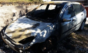 Miroslav Drobnjak, zapaljen automobil