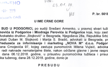 Jasno piše ko je tuženi